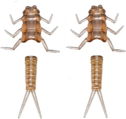 Pack of 10 Set Fly Fishing realistc Nymph Fly Rubber Body Components Pack Artificial stonefly Nymph Bodies&Legs Tying Materials
