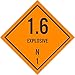 National Marker Dot Shipping Label, 1.6 Explosive N 1, 4X4, Ps Vinyl 500/Roll