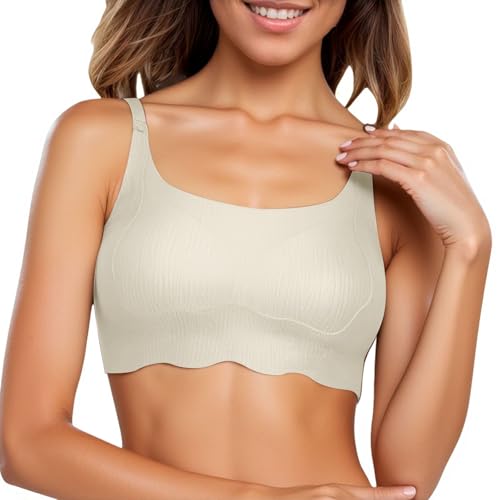 Sujetador para mujer, transpirable, sin costuras, suave, pecho generoso, pequeño gorro fijo slip desechable para el parto, Color blanco., XXL