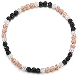 Padres Baseball Beaded Necklace for Men Bling Rhinestone Baseball Drip Accessories Sparkly Brownish Gold Black White Diamond Ice Collection Chain Necklace Cool Fun Gifts for baseball Player Team Lover