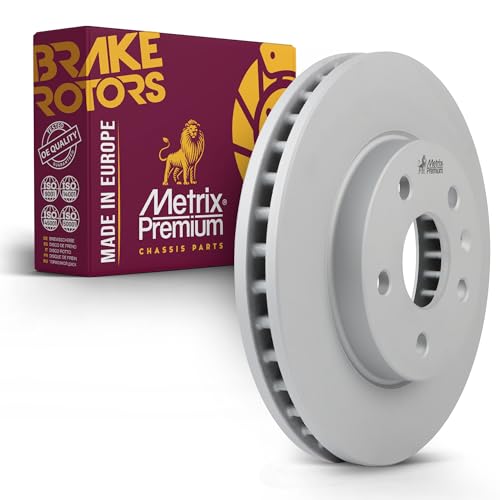 Metrix Premium Chassis Parts 296 mm Coated Brake Rotor Fits Chevy Malibu