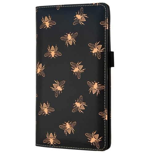 Image of checkbook cover,Checkbook Cover for Duplicate Checks,RFID Checkbook Register Cute Wallet women Men Credit Card Holder (Bee)