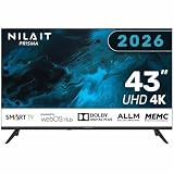 Nilait Prisma Smart TV 43 Pulgadas, 4K UHD LED, WebOS, HDR, WiFi, Control por Voz, Televisor 4K, Ultra HD