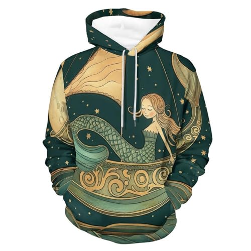 Hoodie bateau lune sirène idéal pour vos soirées fraîches en plein air