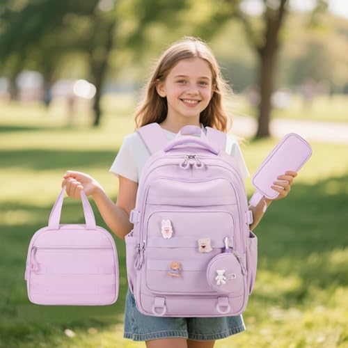 Image of ACESAK Girls Backpack - 3PCS Backpack for Cute School Backpacks for Girls