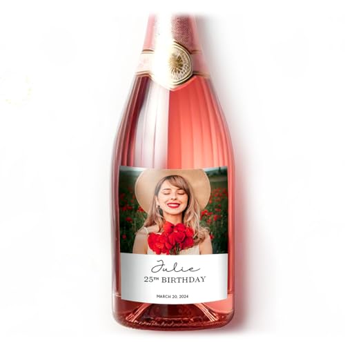 Personalized Wine Bottle Label Photo Label Custom Sticker