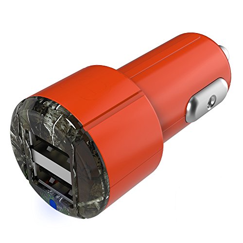 SCOSCHE Dual USB Car Charger with Glow Ports (12 Watts x 2 Ports)