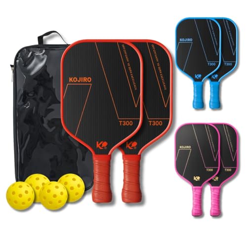 Kit Pickleball 2 Raquetes Com 4 Bolas + Bolsa Fibra Carbono (rosa)