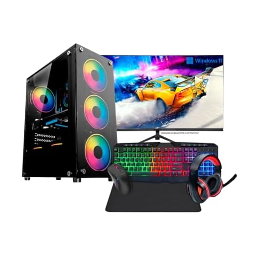 Computador Gamer Completo AMD Ryzen 7 5700G, Gráficos Radeon VEGA 8, 16GB DDR4, SSD 1TB, Fonte 500W, Monitor 23" 75Hz, Kit Gamer