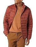 Amazon Essentials Men's Packable Lightweight Water-Resistant Puffer Jacket (Available in Big & Tall), Earth Red, XXL