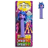 1 Pez Pony Spender im Blister PEZ Pez My Little Pony Spender mit 3 Päckchen fruchtigen Bonbons 25,5g ( Modell Lila)