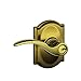 Schlage F51A STA 609 CAM F-Series Keyed Entry Lock, Zinc