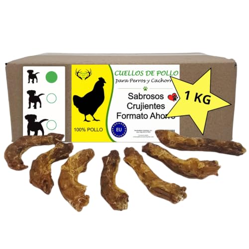 Chuches para Perros y Cachorros, Cuellos de Pollo (1000 gr)