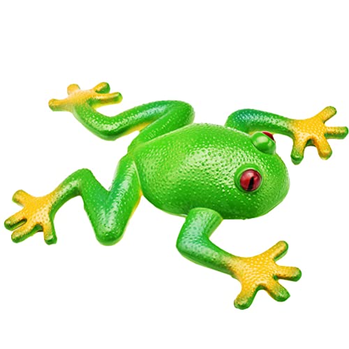 Osuner Sapo de simulação de borracha, brinquedo sensorial elástico para alívio de estresse, brinqued