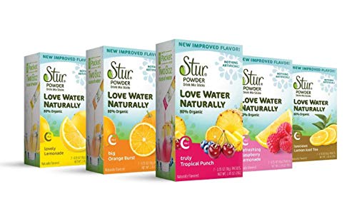 Stur – Powder Drink Mix - Variety Pack (35 sticks, 70 servings) – Made with All Natural Flavors, Organic Stevia and Organic Sugar, Contains High Antioxidant Vitamin C