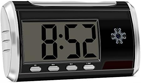 Hidden Spy Camera Alarm Clock – HD 1080P Indoor Security Cam with High Capacity Rechargeable Battery, Motion Detection, Remote Controller Operation and Loop Recording