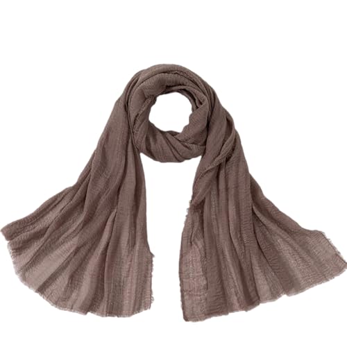 Women Plain Solid Cotton Rayon Hijab Scarf Lady Wraps And Shawls Musulman Headsband Islamic Turban Scarf - Main Image