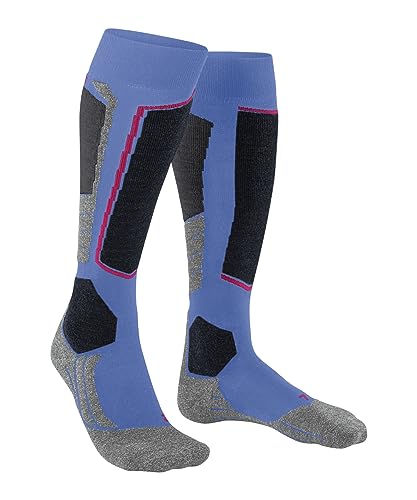 FALKE Damen Skisocken SK2 Intermediate Vegan W Kh Lyocell Funktionsmaterial warm dick 1 Paar, Blau Blue Note 6545, 35-36 – Ansicht 6