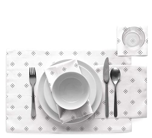 My Drap Cocktail Napkin, Washable And Reusable Cloth Napkins (50 Napkins, Linen Silver Stars) #TOP2