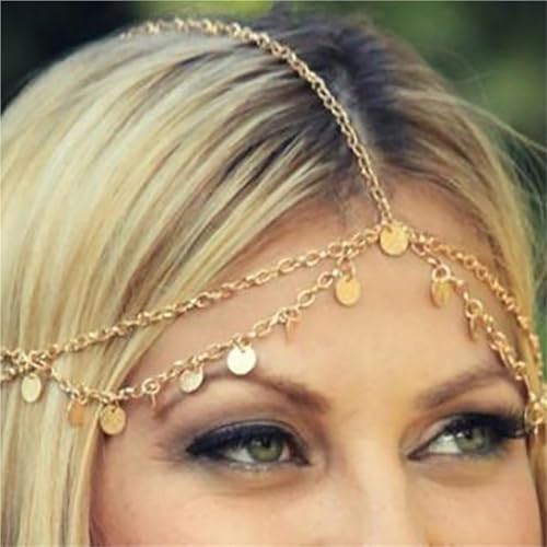 Wedding hairstyles headpiece chains pour sublimer un chignon simple - 5