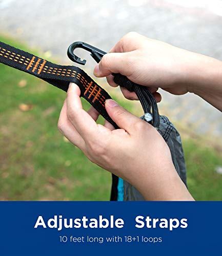 Puroma Camping Hammock Single & Double Portable Hammock Ultralight Nylon Parachute Hammocks With 2 Hanging Straps For Backpacking, Travel, Beach, Camping, Hiking, Backyard #TOP2