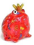 Maße: ca. 15x17 cm Pomme Pidou Spardose Frosch Froschkönig Basic rot mit Blumen 15x17 cm Sparbüchse Geldgeschenk