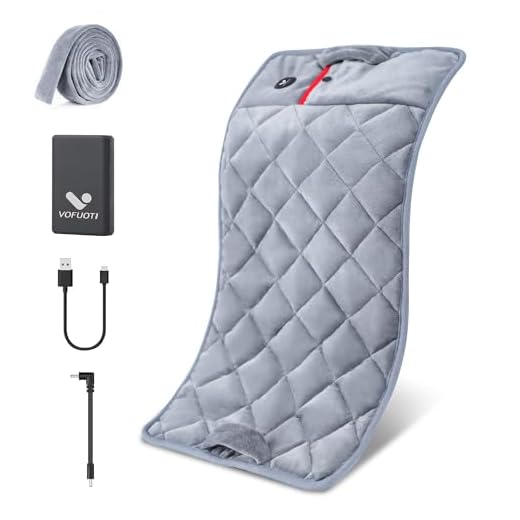 Vofuoti Cordless Heating Pad, Portable Heated Pad with Battery and 3 Heat Settings for Back, Abdomen, Women Men