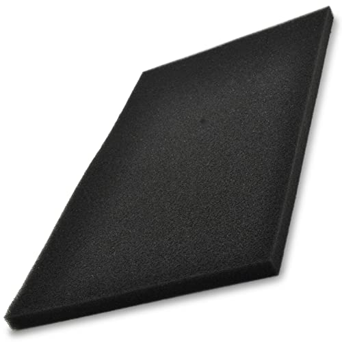 Easyboost Mousse de Filtre à Air 28x15cm Epaisseur 10mm Universelle à découper pour Scooter Moto Quad Tondeuse Débroussailleuse Motoculteur Tronçonneuse Filtration pour Boite à air (1 mousse) Cover