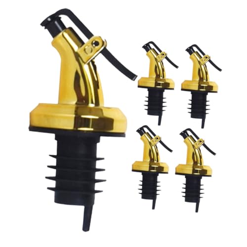 KICHOUSE 5pcs Grease Spout Oil Pot Lid Pour Spouts Oil Spouts for Bottles Pour Spouts for Bottles Wine Bottle Pourer Oil Bottle Dispenser Oil Pourer Plastic re-usable