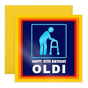 Central 23 – Lustige Geburtstagskarte zum 30. Geburtstag „Happy 30th Birthday Oldi“ – Geschenk für ihn 30. Geburtstag – Geschenk für ihn 30. Geburtstag – Witze für die Frau