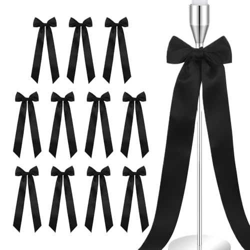Cintas decorativas para candelabros y copas de champán: 12 lazos preanudados de fiesta