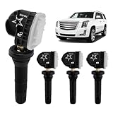 HQPASFY Tire Pressure Sensor TPMS, Compatible with Cadillac Escalade/Silverado/Express, Chevy Suburban/Tahoe, GMC Yukon, Buick Lacrosse & More, Replaces# 13598771 13598772 (4PCS)