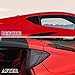 Carbon Fiber Side Window Louvers Air Vent Shades Cover Trim for Chevrolet Corvette C8 Coupe 2020-2025 (Carbon Fiber-Red Line)