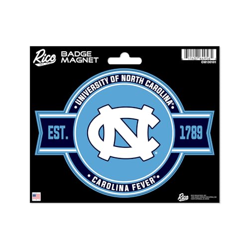 Rico Industries NCAA North Carolina Tar Heels Standard Badge Magnet - for Car, Fridge