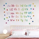 Alphabe ABC Wall Decals Learning Educational Peel and Stick Alphabet Wall Stickers Educational Class