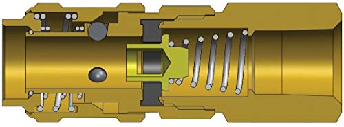 Dixon 1AF1-B Brass A-Series Quick-Connect Coupler, 1/8" Body x 1/8" Female NPT.13"