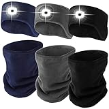 Halten Sie warm: Das Winterstirnband kann Ihr Ohr gut bedecken, der Nackenwärmer kann Ihren Nacken im Winter warm halten, eine schöne Kombination in Ihrem täglichen Leben und bei kaltem Wetter; Nackenwärmer und Winterstirnbänder sind aus hochwertigem Stoff gefertigt, wartungsfreundlich und angenehm zu tragen, nicht leicht zu brechen und verblassen nicht leicht, können Ihnen lange dienen