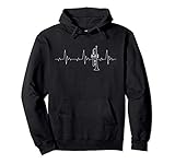 Trompete Herzschlag Geschenk mit Trompetenspieler Heartbeat Pullover Hoodie