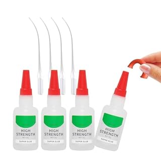 Colla Forte,4pcs Super Colla,Collas Istantanea Extra Forte,Super Glue,glue Liquida Trasparente,glue Ad Olio Trasparente per artigianato Fai Da Te