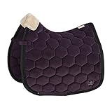 edles Samt-Obermaterial und Cool-Dry Unterseite kompakte Steppung abklettbares FauxFur Widerristpolster beidseitiges Heritage-Emblem geflochtene ton-in-ton Lurex-Kordel auf Glossy-Einfassung