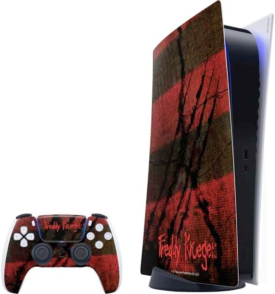 Skinit Decal Gaming Skin Compatible with PS5 Bundle - Officially Licensed Nightmare on Elm Street Dont Fall Asleep Design
