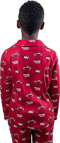Image of Ultra Game Youth NBA Official 2-Piece Super Soft Button Down Pajamas Set