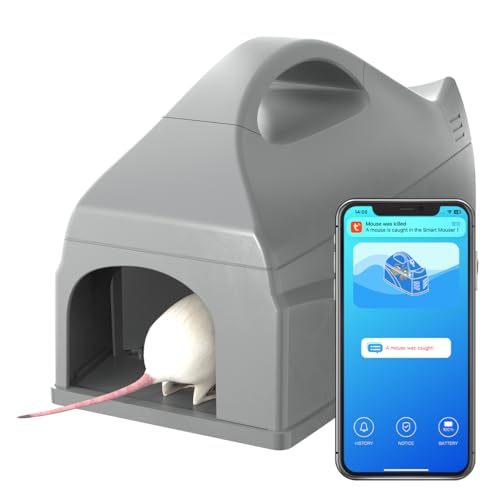 Smart Electric Mouse Traps for Indoor Home, GreenVation WiFi Humane Rat Trap with App Push Notification, No Touch Mice Zapper Rodent Killer