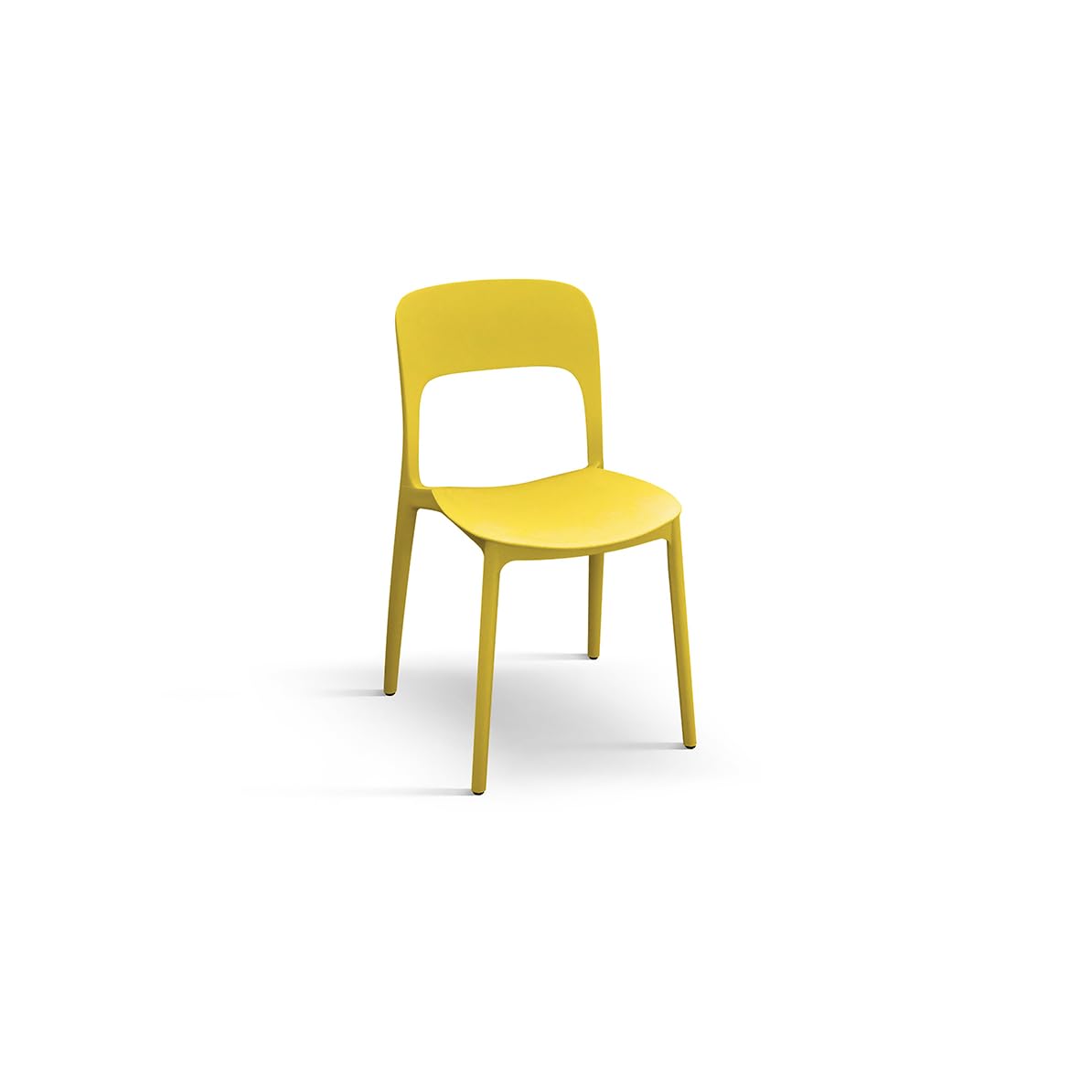 PAZZO Design Silla Luana, Juego de 4 Sillas de Polipropileno,Amarillo - ID_1951