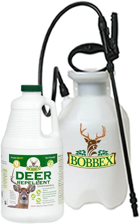 Bobbex Deer Repellent Half Gallon Concentrate and Gallon Pump Sprayer with Hose Sprayer (9)