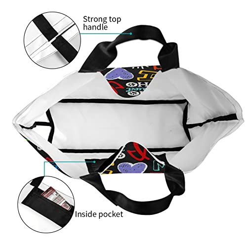 Animal Novelty I Love My Dog Reusable Tote Bag Women Large Casual Handbag Shoulder Bags For Shopping Groceries Travel Outdoors #TOP6