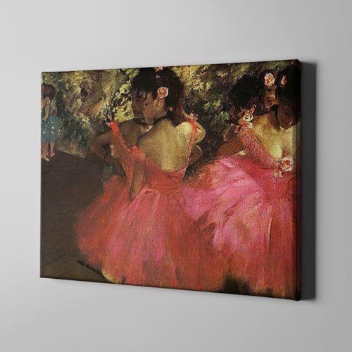 Lienzo Edgar Degas Dancers en rosa mediano en formato de galería de Spiffing Prints 2