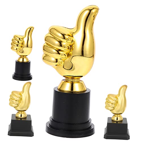 Hemoton 4 Pcs Troféu De Polegar Para Cima Mini Troféus Troféu De Participação Troféu Polegar De Trof