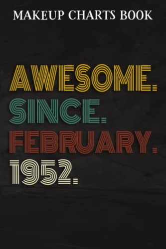 Makeup Charts Book :Awesome Since February 1952 70 Years Old ...