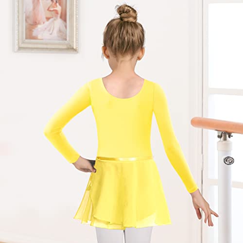 DANSHOW Girls Team Basic Long Sleeve Leotard with Skirt Kid Dance Ballet Tutu Dress3
